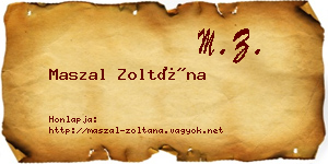 Maszal Zoltána névjegykártya